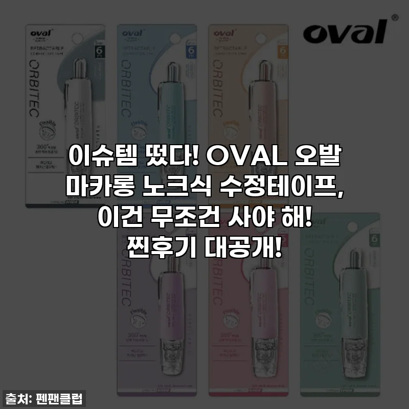 이슈템 떴다! OVAL 오발 마카롱 노크식 수정테이프, 이건 무조건 사야 해! 찐후기 대공개!