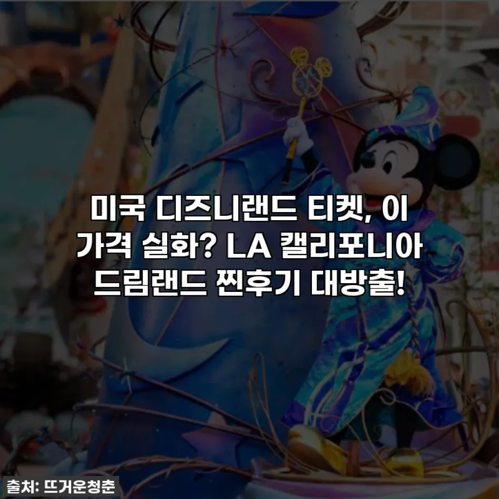 미국 디즈니랜드 티켓, 이 가격 실화? LA 캘리포니아 드림랜드 찐후기 대방출!