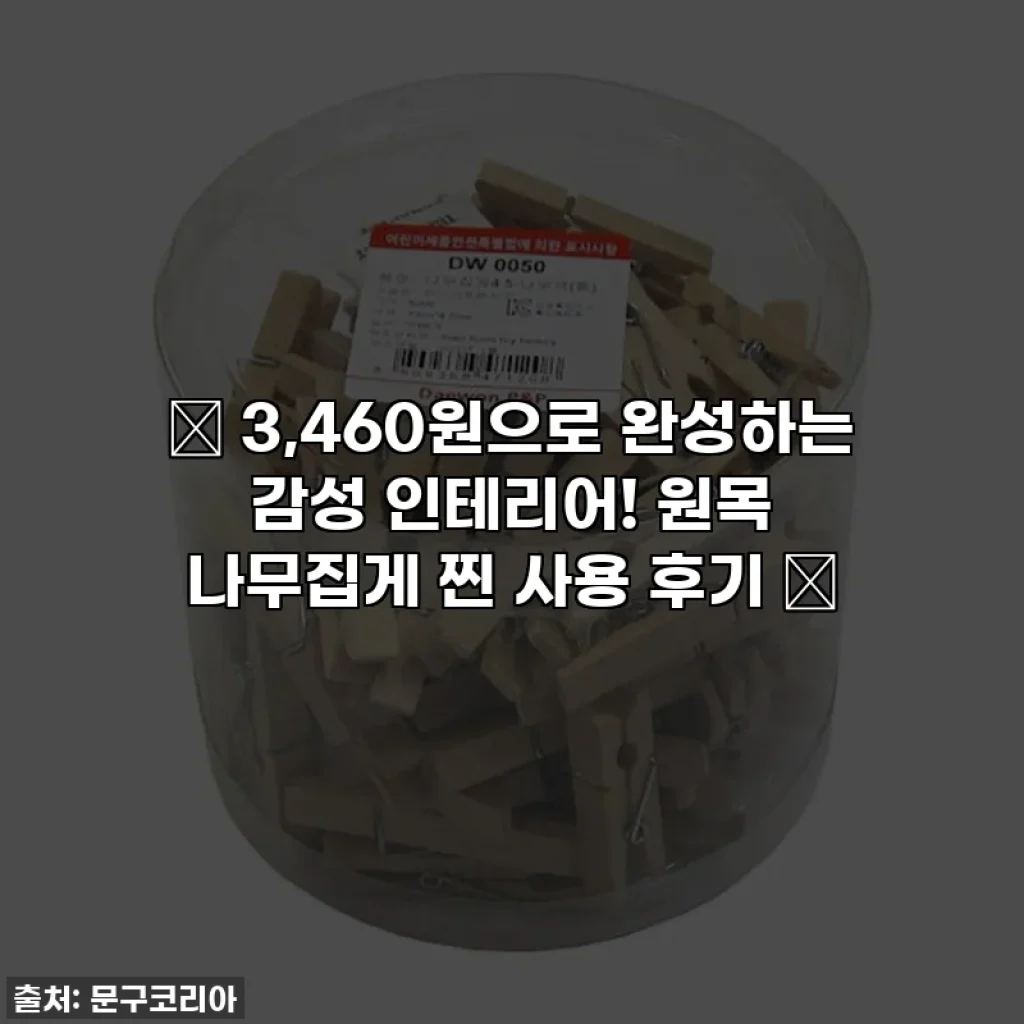 ✨ 3,460원으로 완성하는 감성 인테리어! 원목 나무집게 찐 사용 후기 🏡