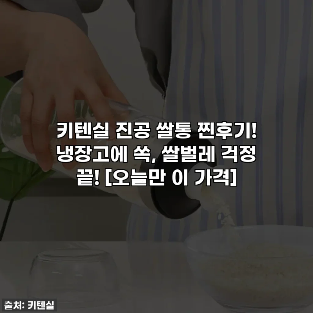 키텐실 진공 쌀통 찐후기! 냉장고에 쏙, 쌀벌레 걱정 끝! [오늘만 이 가격]