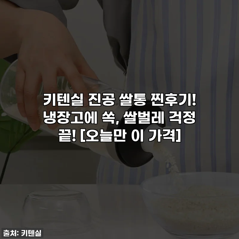 키텐실 진공 쌀통 찐후기! 냉장고에 쏙, 쌀벌레 걱정 끝! [오늘만 이 가격]