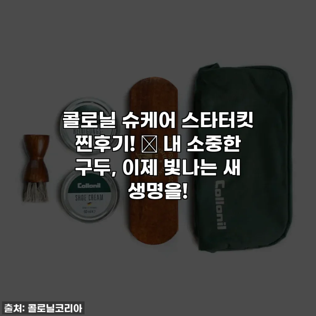 콜로닐 슈케어 스타터킷 찐후기! ✨ 내 소중한 구두, 이제 빛나는 새 생명을!