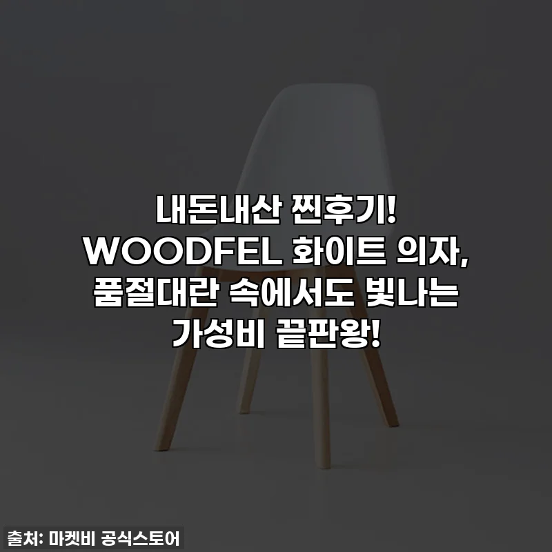내돈내산 찐후기! WOODFEL 화이트 의자, 품절대란 속에서도 빛나는 가성비 끝판왕!
