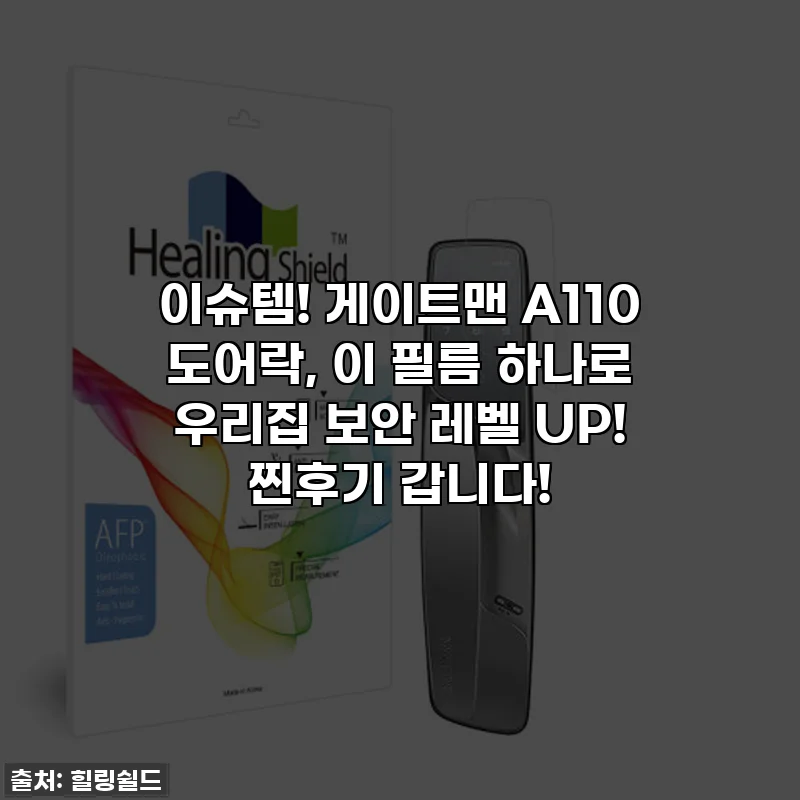 이슈템! 게이트맨 A110 도어락, 이 필름 하나로 우리집 보안 레벨 UP! 찐후기 갑니다!