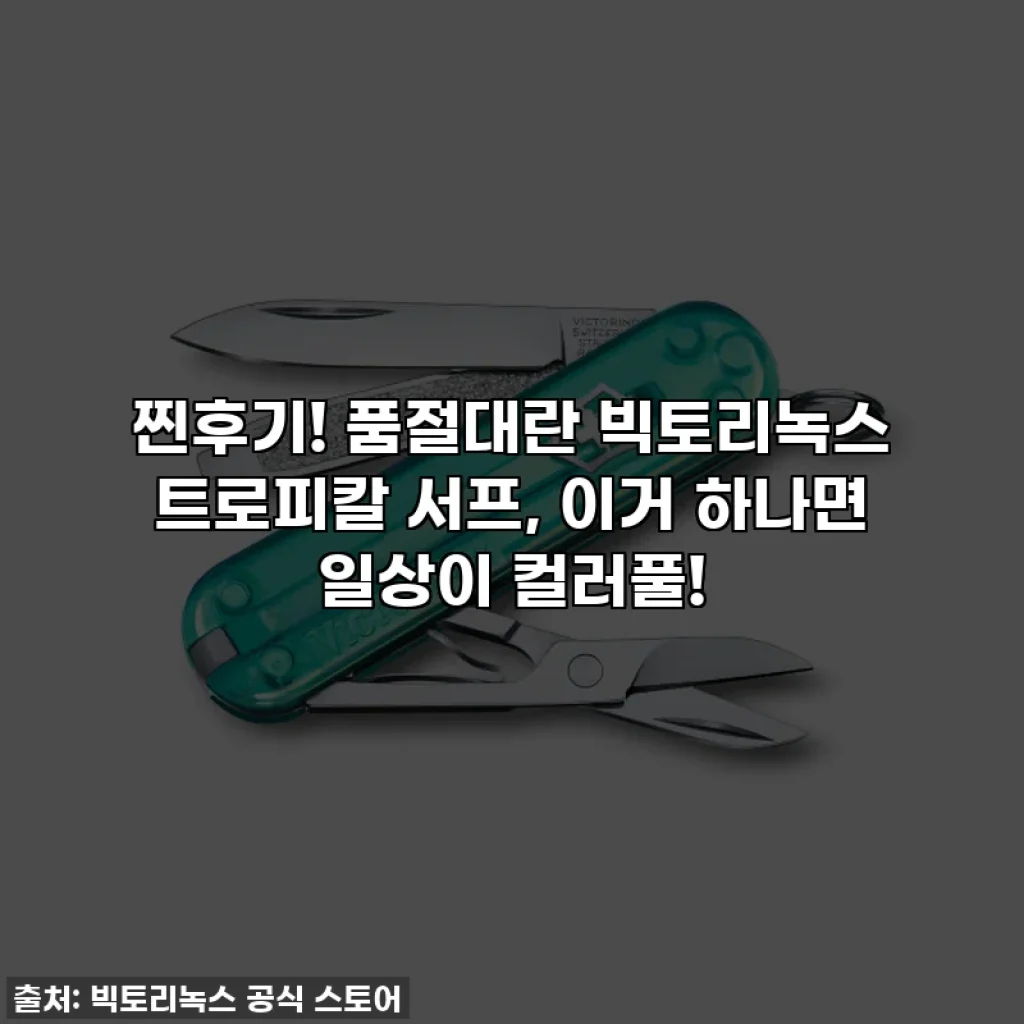 찐후기! 품절대란 빅토리녹스 트로피칼 서프, 이거 하나면 일상이 컬러풀!