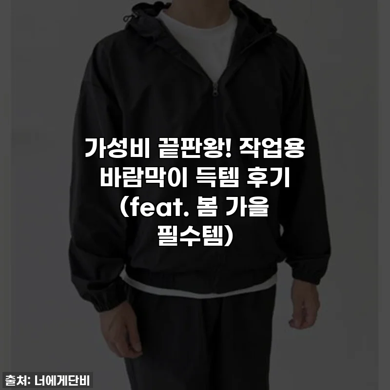 가성비 끝판왕! 작업용 바람막이 득템 후기 (feat. 봄 가을 필수템)