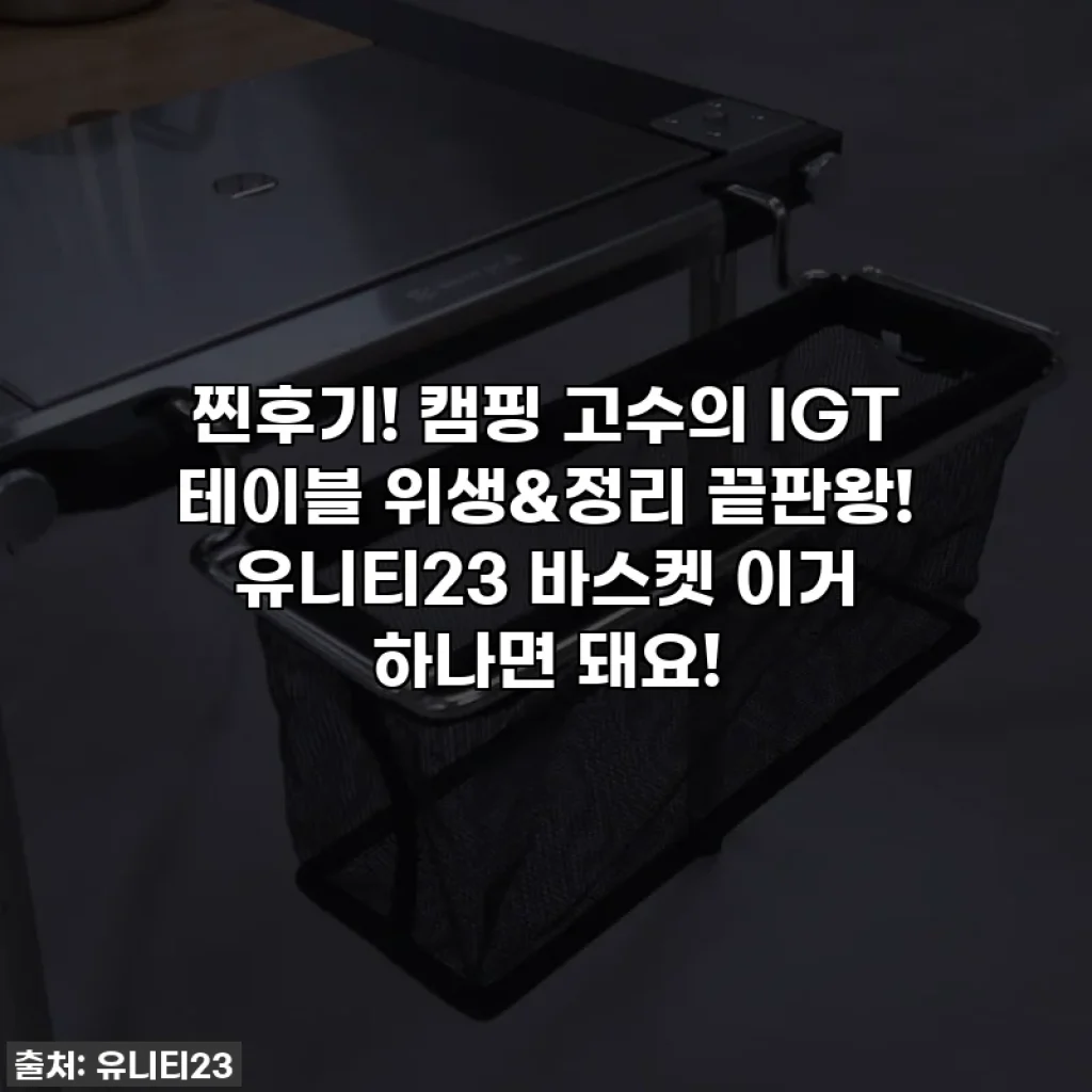 찐후기! 캠핑 고수의 IGT 테이블 위생&정리 끝판왕! 유니티23 바스켓 이거 하나면 돼요!