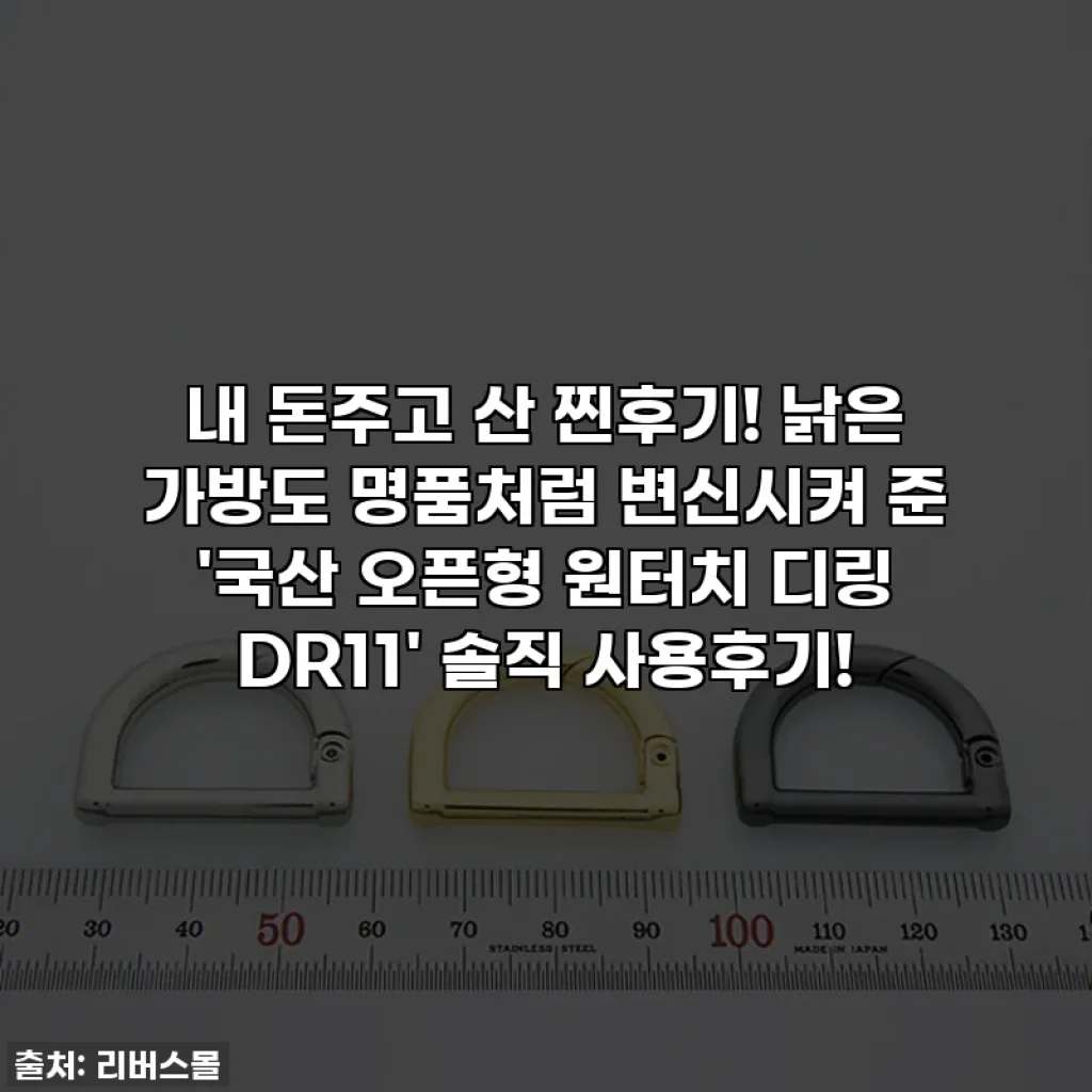 내 돈주고 산 찐후기! 낡은 가방도 명품처럼 변신시켜 준 '국산 오픈형 원터치 디링 DR11' 솔직 사용후기!