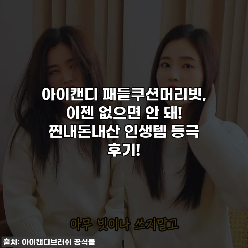 아이캔디 패들쿠션머리빗, 이젠 없으면 안 돼! 찐내돈내산 인생템 등극 후기!