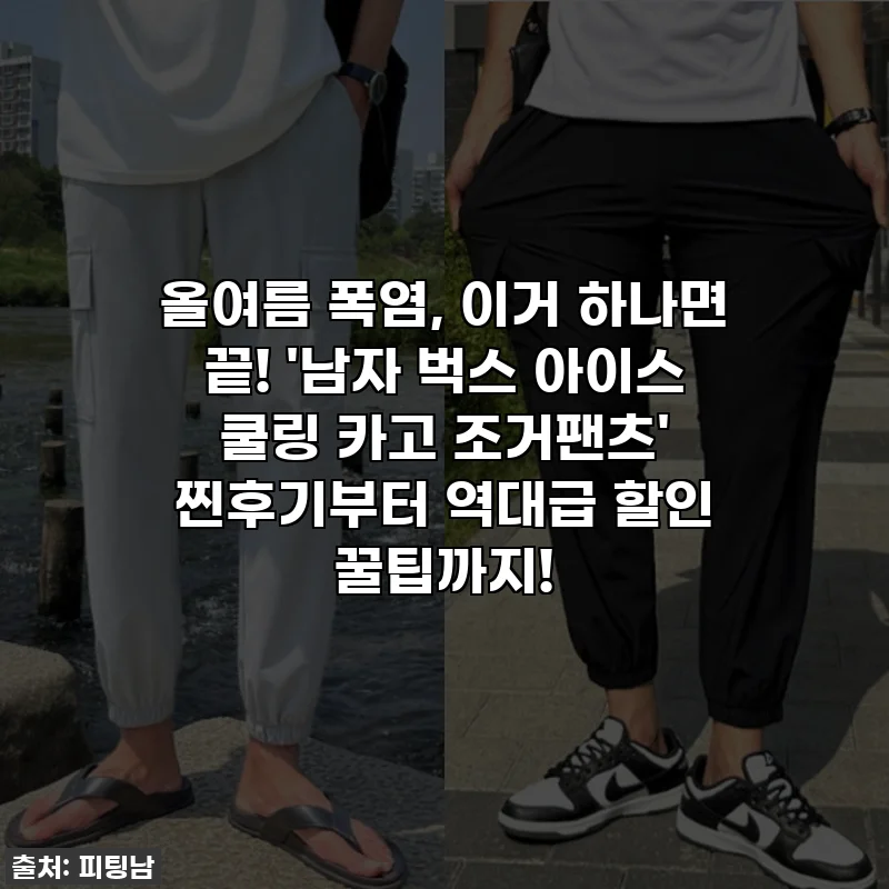 올여름 폭염, 이거 하나면 끝! '남자 벅스 아이스 쿨링 카고 조거팬츠' 찐후기부터 역대급 할인 꿀팁까지!