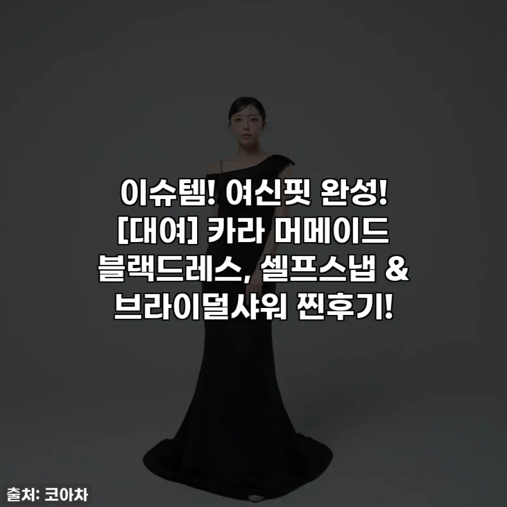 이슈템! 여신핏 완성! [대여] 카라 머메이드 블랙드레스, 셀프스냅 & 브라이덜샤워 찐후기!