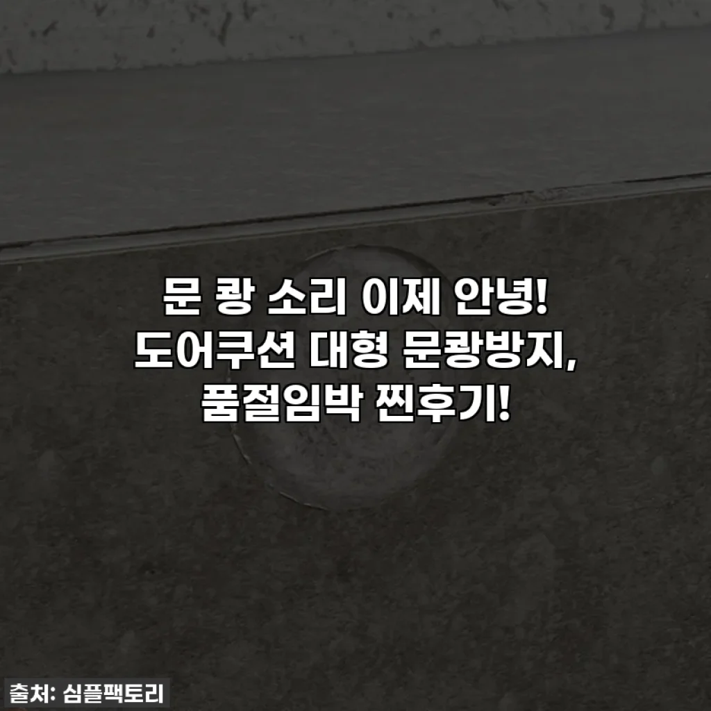 문 쾅 소리 이제 안녕! 도어쿠션 대형 문쾅방지, 품절임박 찐후기!