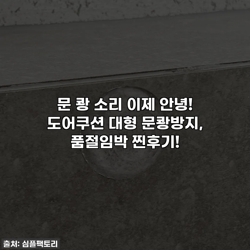 문 쾅 소리 이제 안녕! 도어쿠션 대형 문쾅방지, 품절임박 찐후기!