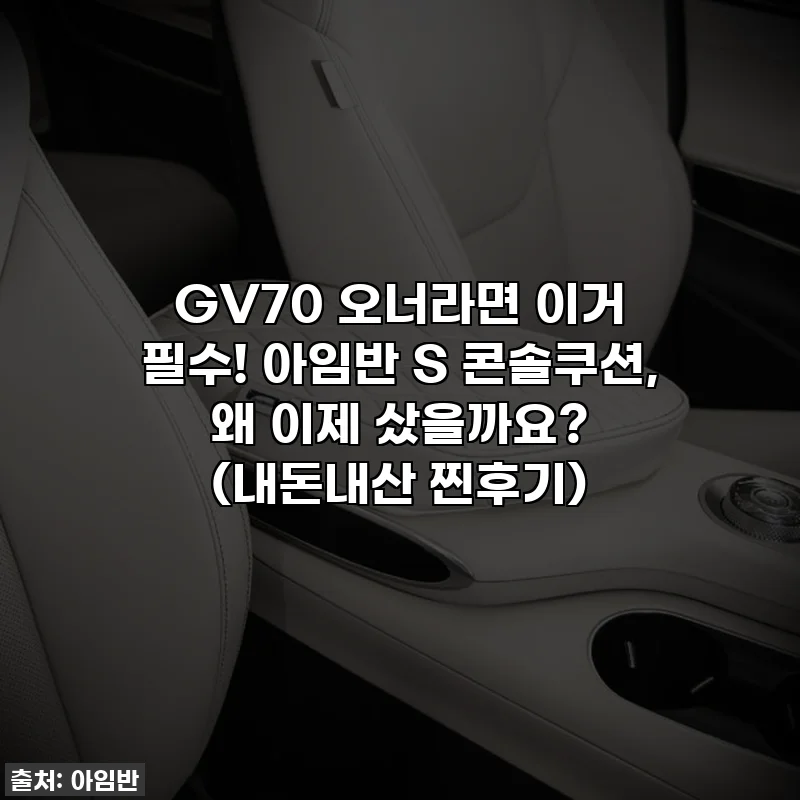 GV70 오너라면 이거 필수! 아임반 S 콘솔쿠션, 왜 이제 샀을까요? (내돈내산 찐후기)