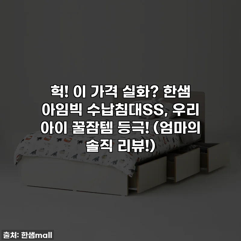 헉! 이 가격 실화? 한샘 아임빅 수납침대SS, 우리 아이 꿀잠템 등극! (엄마의 솔직 리뷰!)