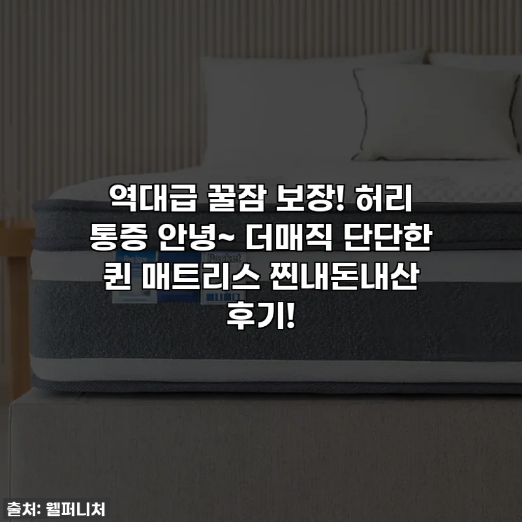 역대급 꿀잠 보장! 허리 통증 안녕~ 더매직 단단한 퀸 매트리스 찐내돈내산 후기!