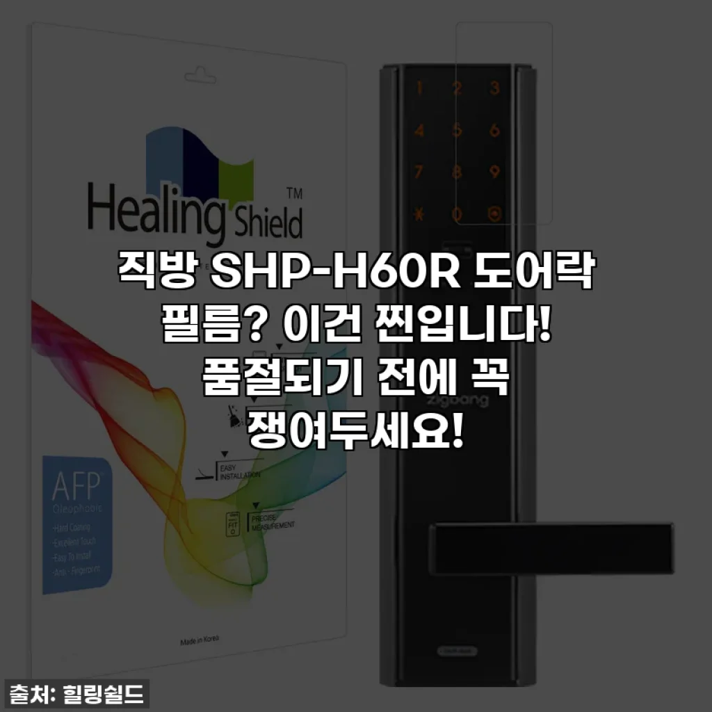 직방 SHP-H60R 도어락 필름? 이건 찐입니다! 품절되기 전에 꼭 쟁여두세요!