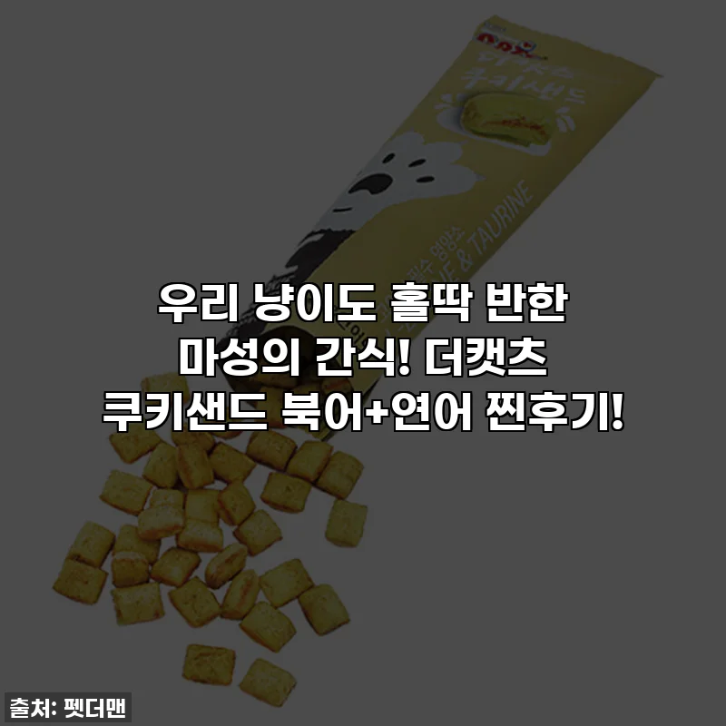 우리 냥이도 홀딱 반한 마성의 간식! 더캣츠 쿠키샌드 북어+연어 찐후기!