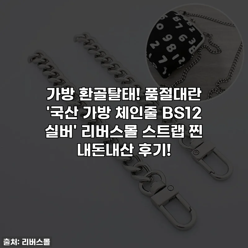 가방 환골탈태! 품절대란 '국산 가방 체인줄 BS12 실버' 리버스몰 스트랩 찐 내돈내산 후기!