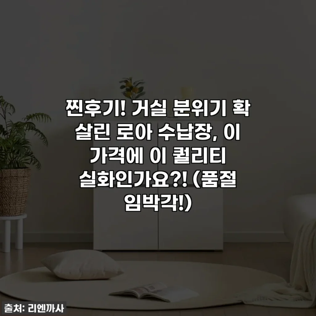찐후기! 거실 분위기 확 살린 로아 수납장, 이 가격에 이 퀄리티 실화인가요?! (품절 임박각!)