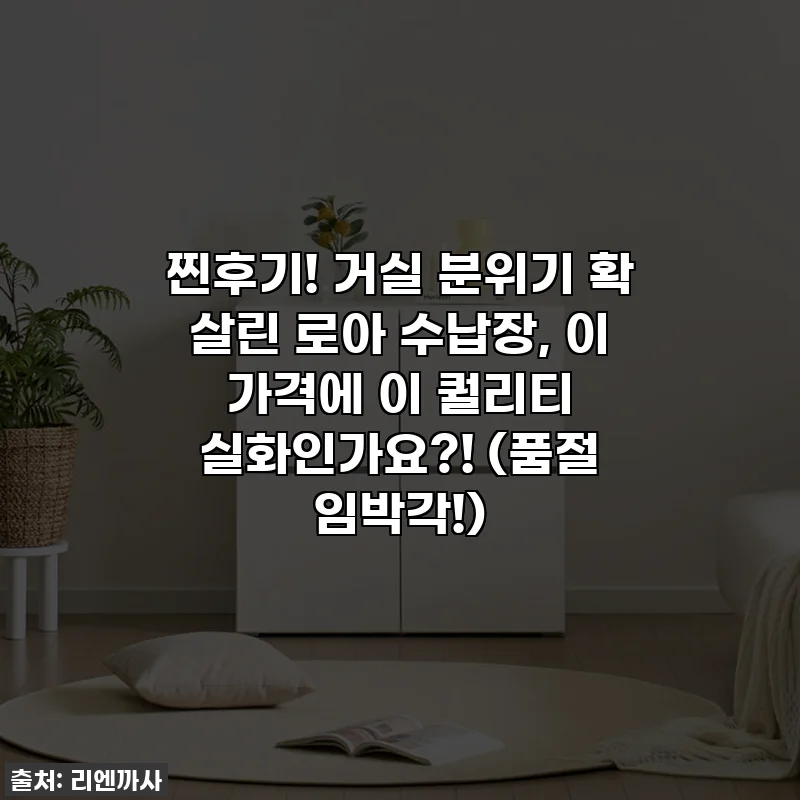 찐후기! 거실 분위기 확 살린 로아 수납장, 이 가격에 이 퀄리티 실화인가요?! (품절 임박각!)