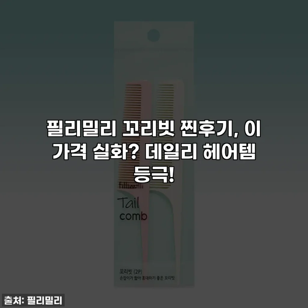 필리밀리 꼬리빗 찐후기, 이 가격 실화? 데일리 헤어템 등극!