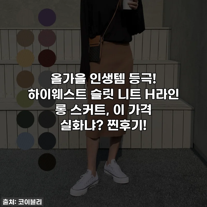 올가을 인생템 등극! 하이웨스트 슬릿 니트 H라인 롱 스커트, 이 가격 실화냐? 찐후기!