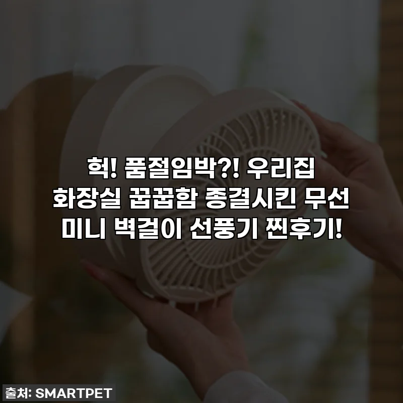 헉! 품절임박?! 우리집 화장실 꿉꿉함 종결시킨 무선 미니 벽걸이 선풍기 찐후기!
