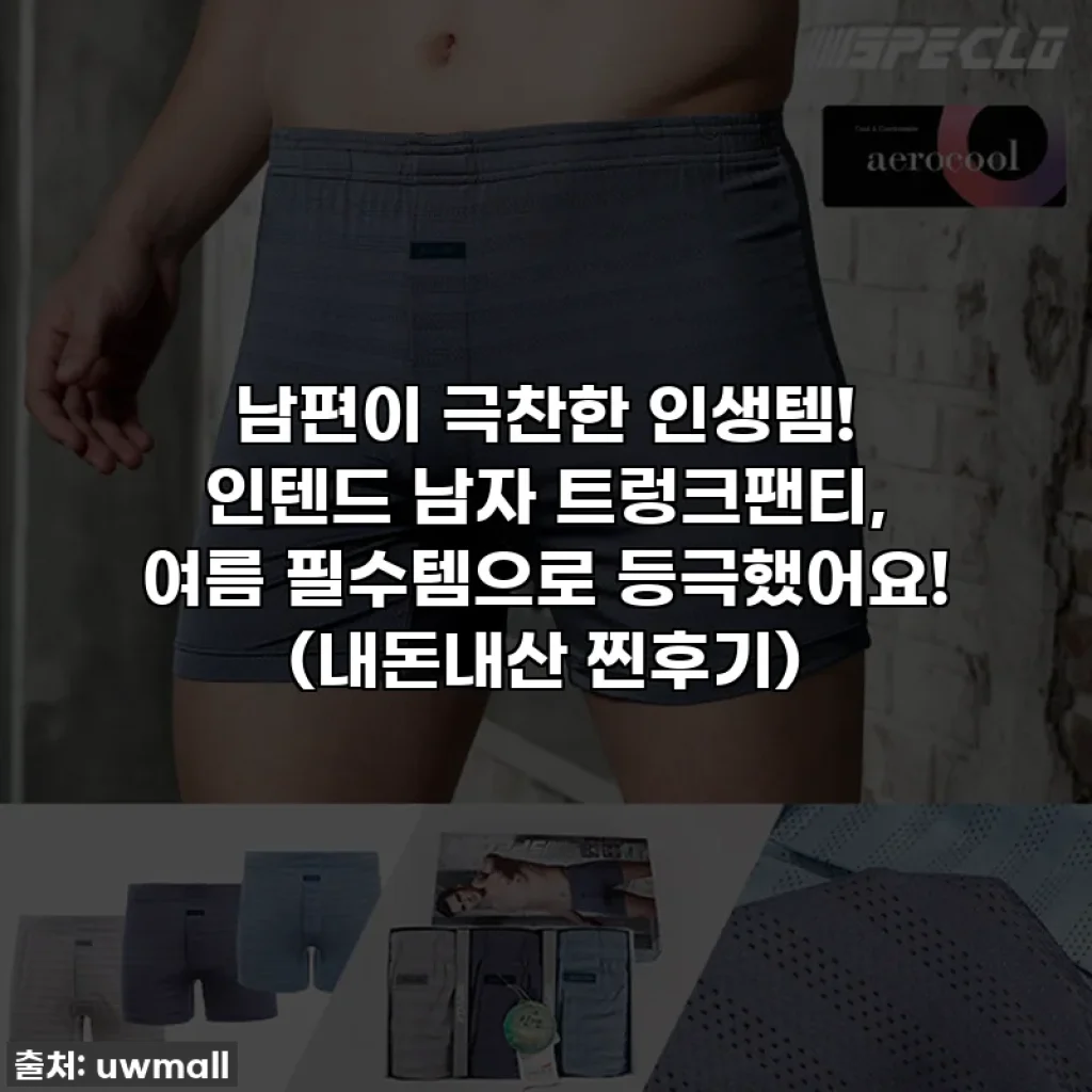 남편이 극찬한 인생템! 인텐드 남자 트렁크팬티, 여름 필수템으로 등극했어요! (내돈내산 찐후기)