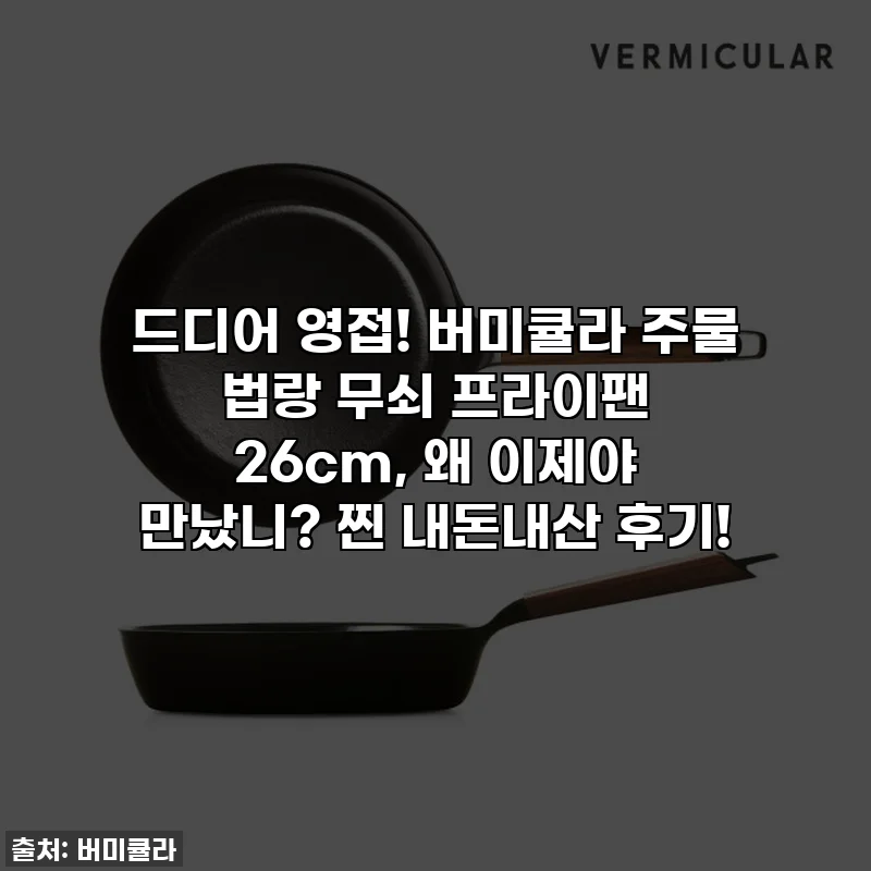 드디어 영접! 버미큘라 주물 법랑 무쇠 프라이팬 26cm, 왜 이제야 만났니? 찐 내돈내산 후기!