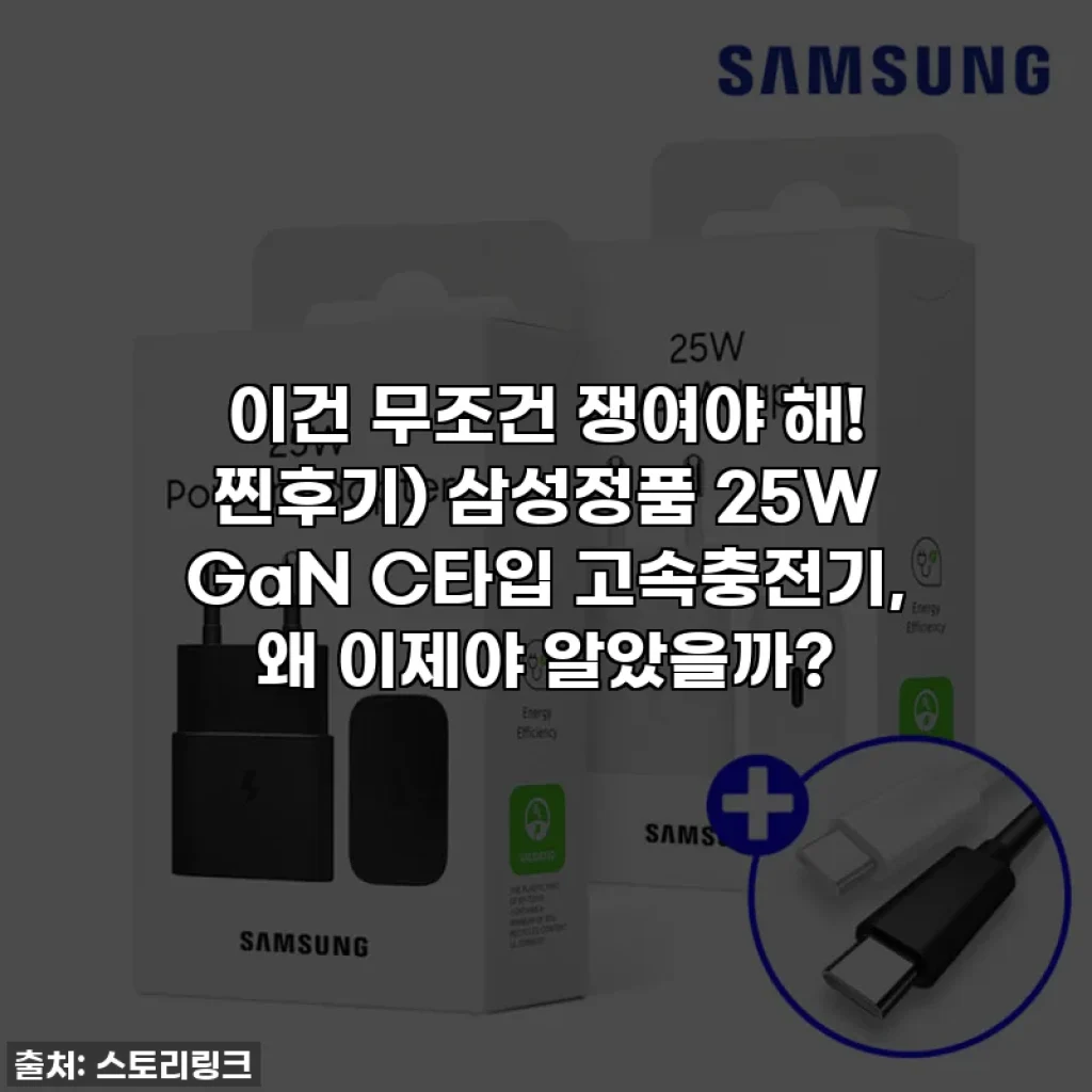 이건 무조건 쟁여야 해! 찐후기) 삼성정품 25W GaN C타입 고속충전기, 왜 이제야 알았을까?