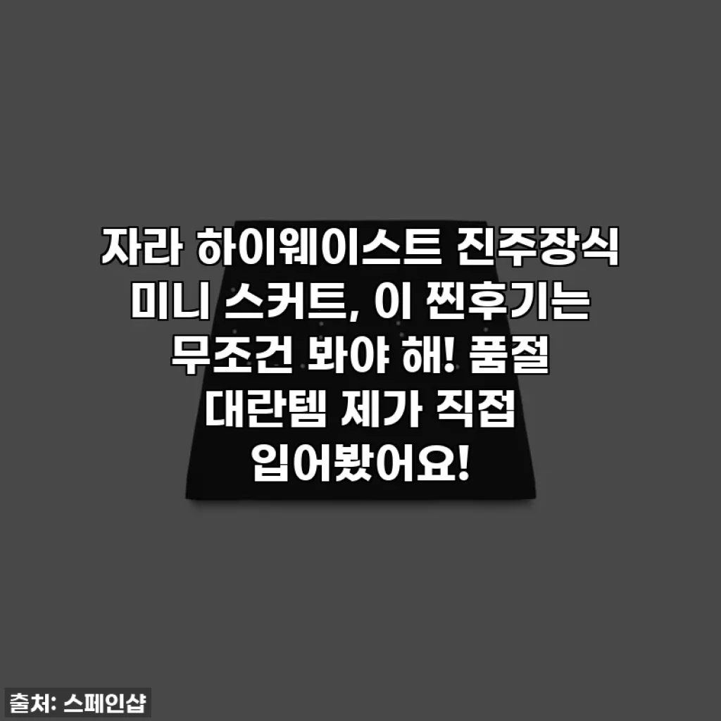 자라 하이웨이스트 진주장식 미니 스커트, 이 찐후기는 무조건 봐야 해! 품절 대란템 제가 직접 입어봤어요!
