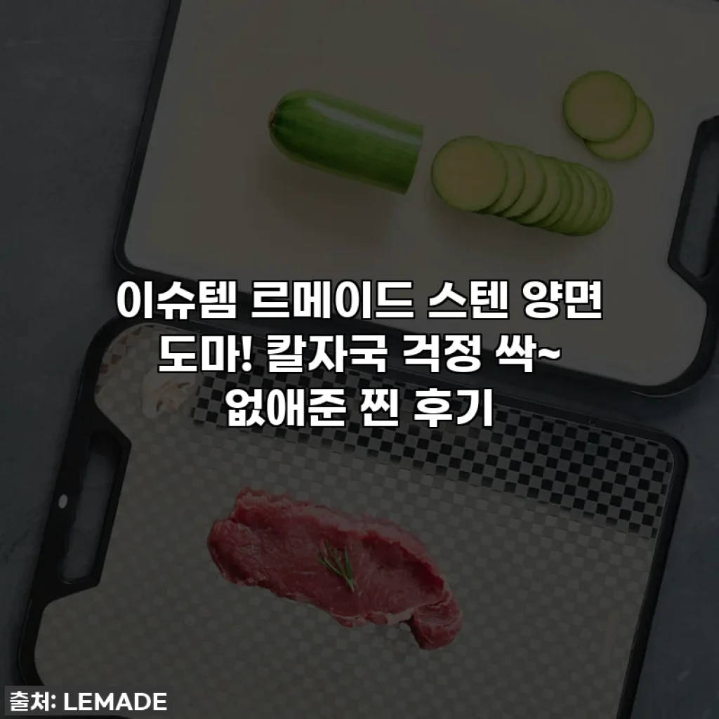 이슈템 르메이드 스텐 양면 도마! 칼자국 걱정 싹~ 없애준 찐 후기
