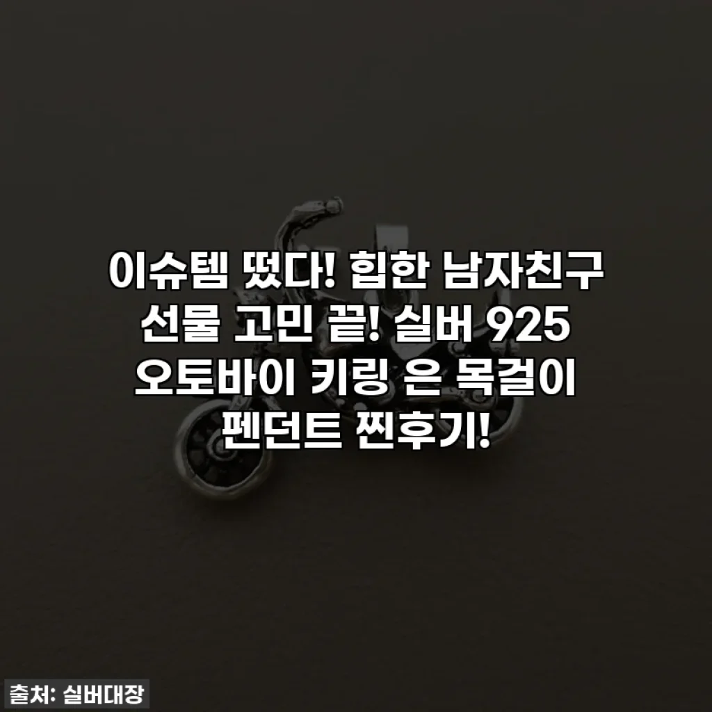 이슈템 떴다! 힙한 남자친구 선물 고민 끝! 실버 925 오토바이 키링 은 목걸이 펜던트 찐후기!