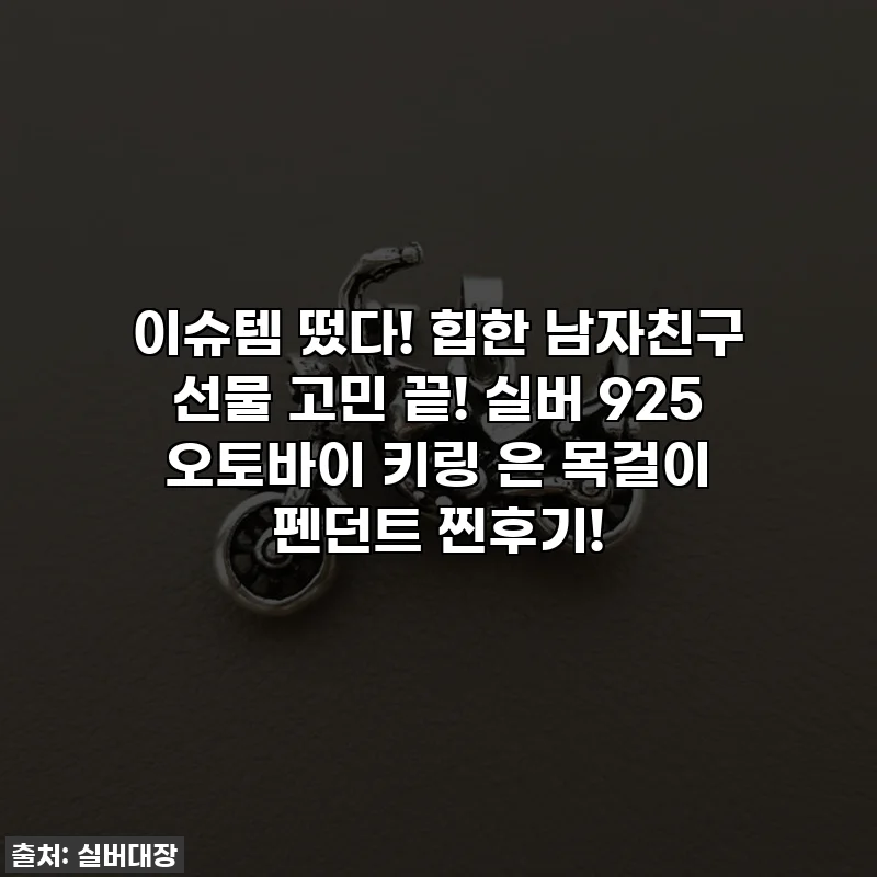 이슈템 떴다! 힙한 남자친구 선물 고민 끝! 실버 925 오토바이 키링 은 목걸이 펜던트 찐후기!