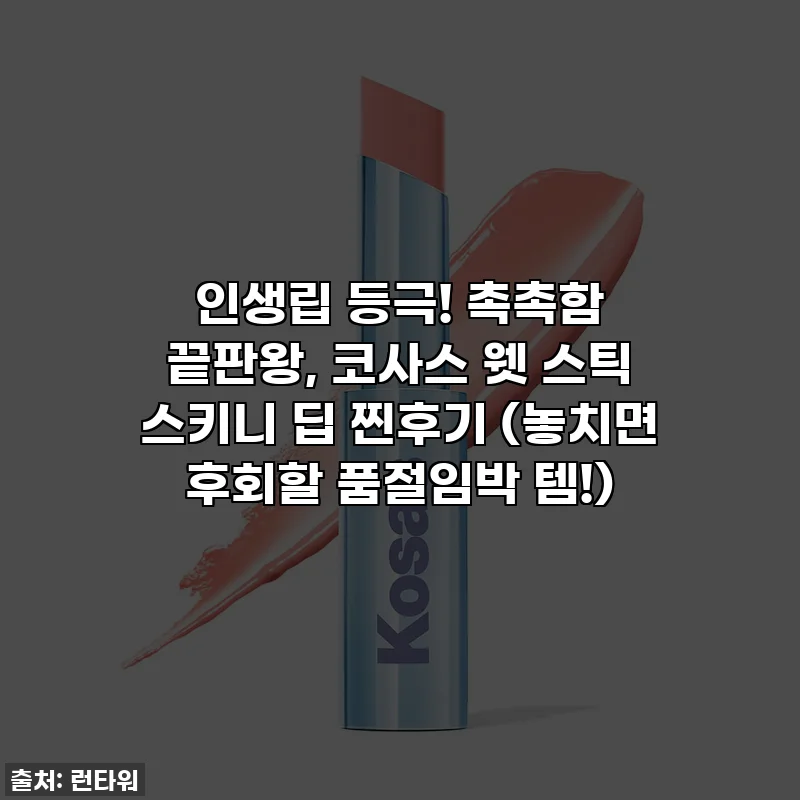 인생립 등극! 촉촉함 끝판왕, 코사스 웻 스틱 스키니 딥 찐후기 (놓치면 후회할 품절임박 템!)