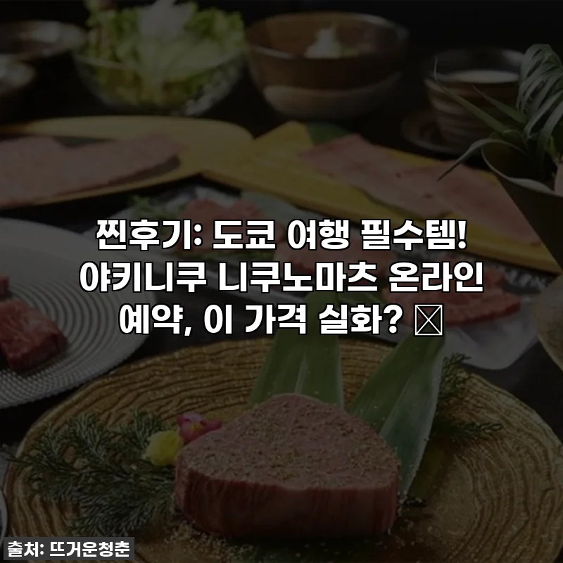 찐후기: 도쿄 여행 필수템! 야키니쿠 니쿠노마츠 온라인 예약, 이 가격 실화? 😲