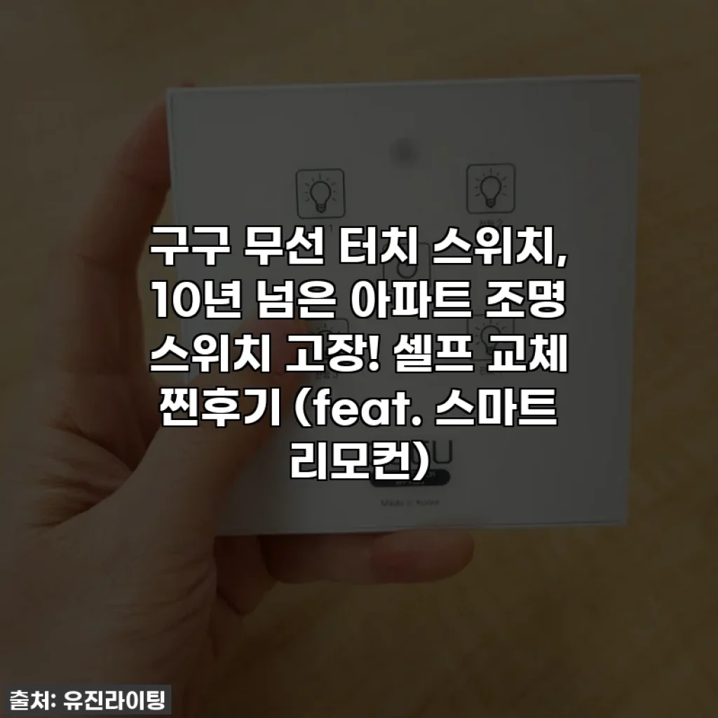 구구 무선 터치 스위치, 10년 넘은 아파트 조명 스위치 고장! 셀프 교체 찐후기 (feat. 스마트 리모컨)