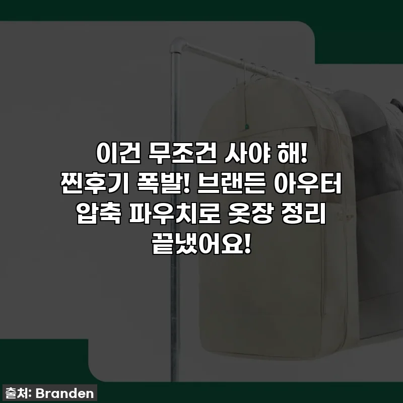 이건 무조건 사야 해! 찐후기 폭발! 브랜든 아우터 압축 파우치로 옷장 정리 끝냈어요!