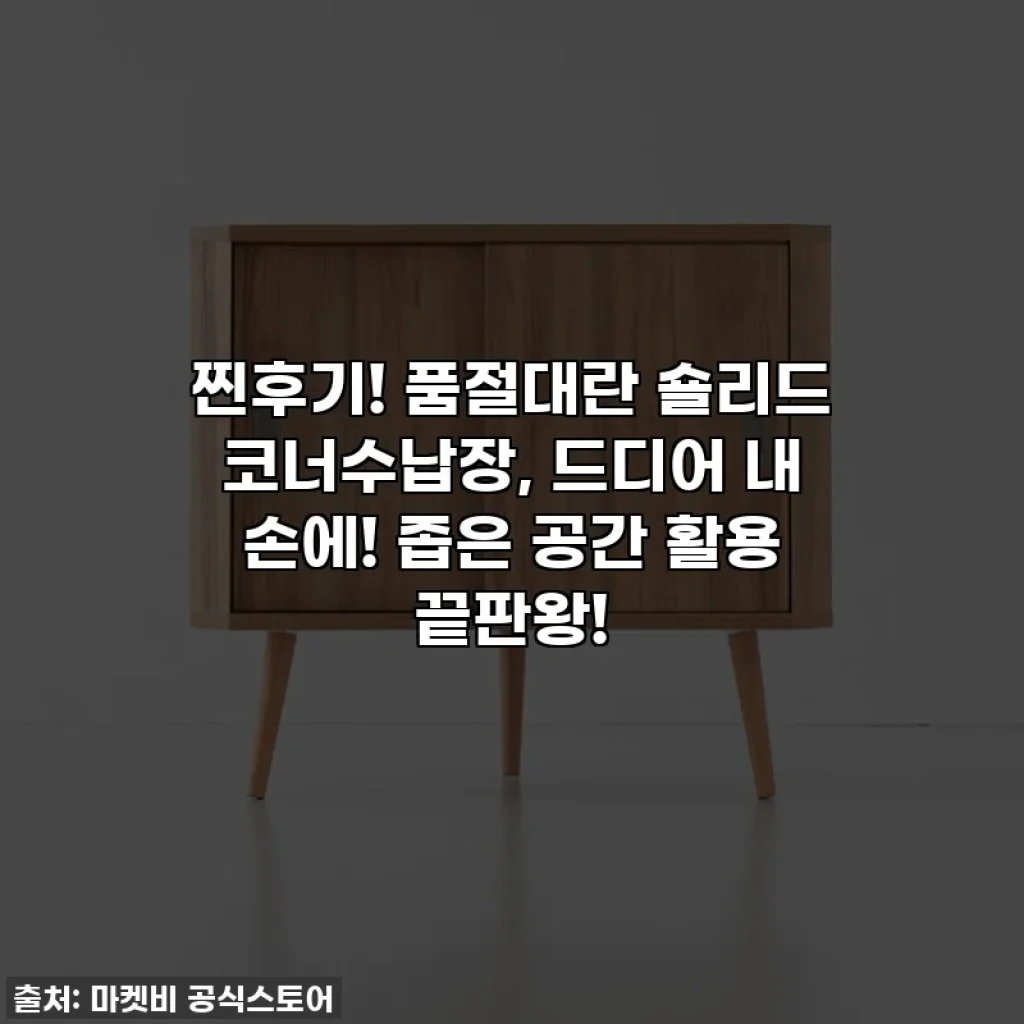 찐후기! 품절대란 숄리드 코너수납장, 드디어 내 손에! 좁은 공간 활용 끝판왕!
