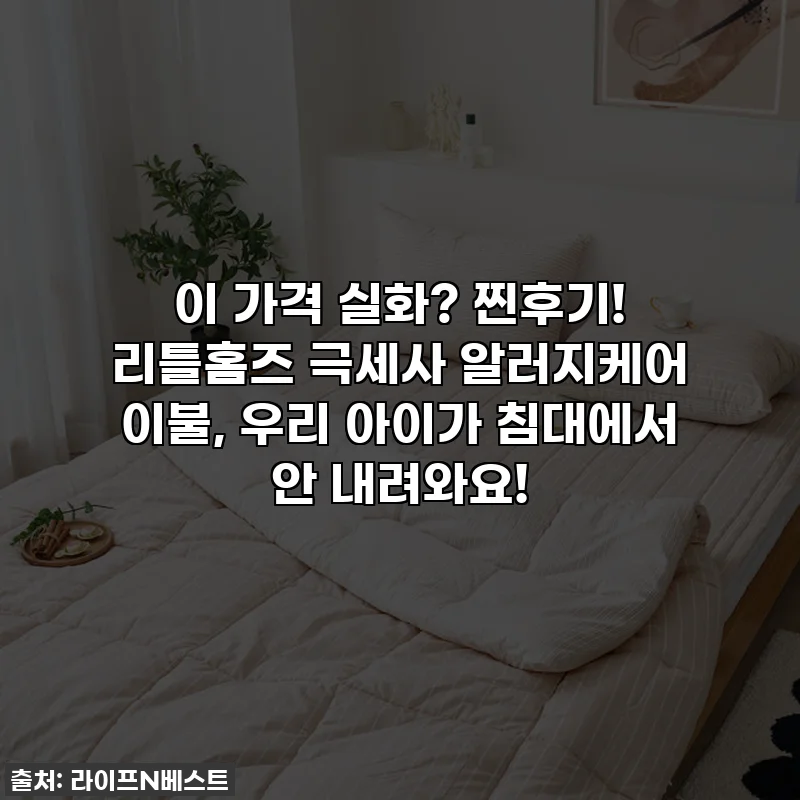 이 가격 실화? 찐후기! 리틀홈즈 극세사 알러지케어 이불, 우리 아이가 침대에서 안 내려와요!