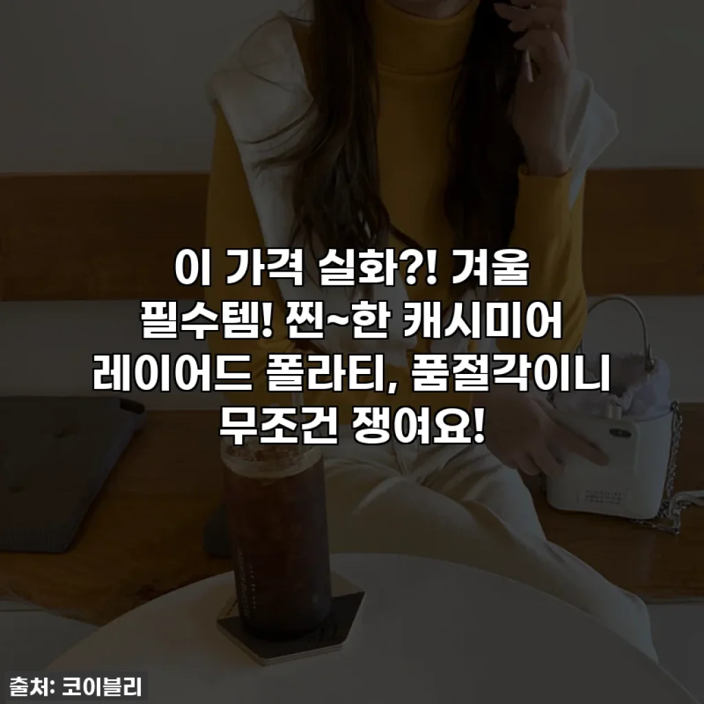 이 가격 실화?! 겨울 필수템! 찐~한 캐시미어 레이어드 폴라티, 품절각이니 무조건 쟁여요!