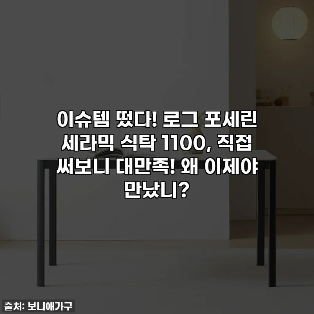 이슈템 떴다! 로그 포세린 세라믹 식탁 1100, 직접 써보니 대만족! 왜 이제야 만났니?
