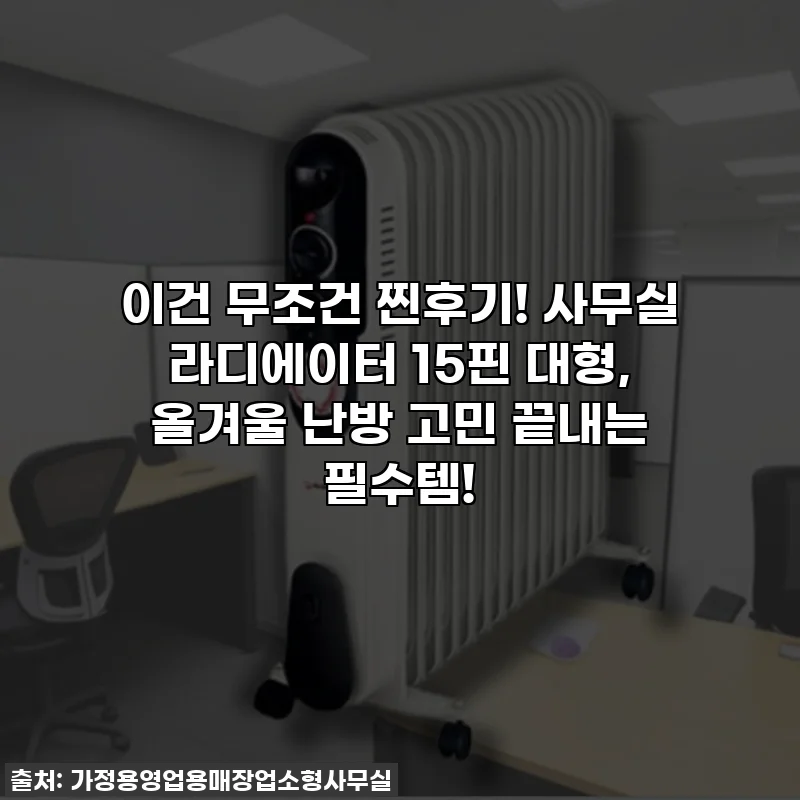 이건 무조건 찐후기! 사무실 라디에이터 15핀 대형, 올겨울 난방 고민 끝내는 필수템!