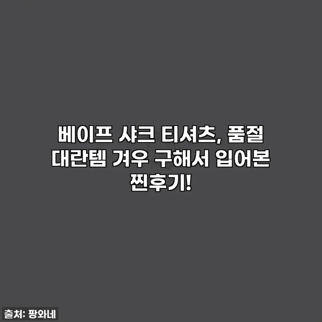 베이프 샤크 티셔츠, 품절 대란템 겨우 구해서 입어본 찐후기!