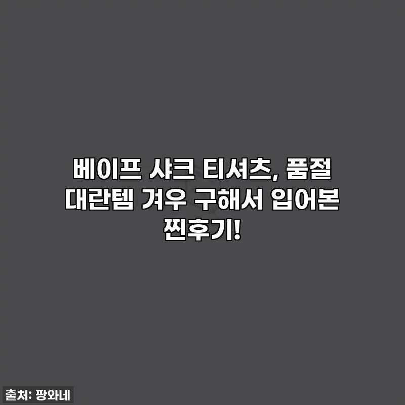 베이프 샤크 티셔츠, 품절 대란템 겨우 구해서 입어본 찐후기!