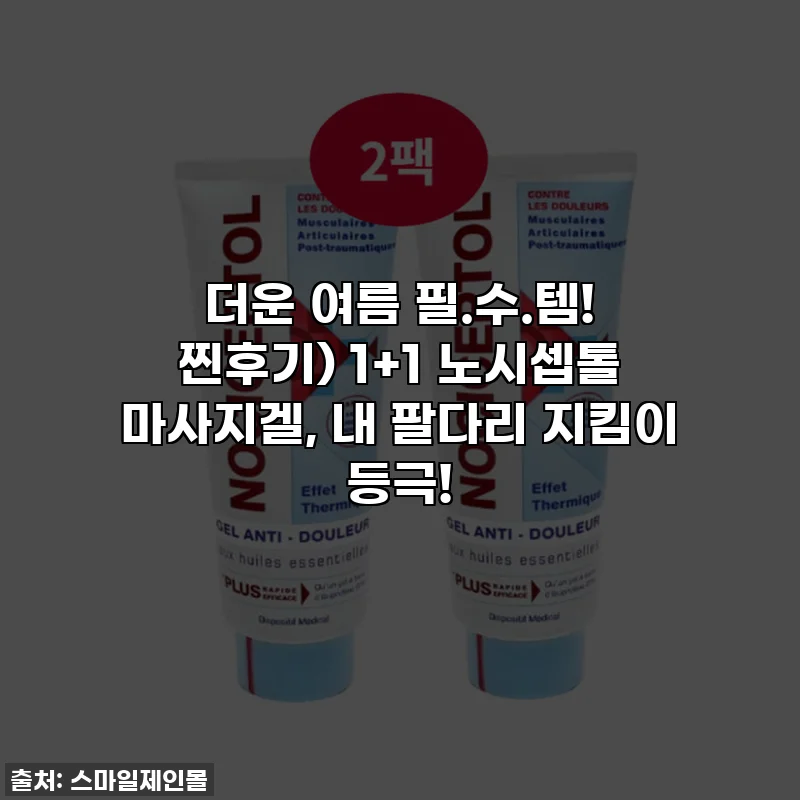 더운 여름 필.수.템! 찐후기) 1+1 노시셉톨 마사지겔, 내 팔다리 지킴이 등극!