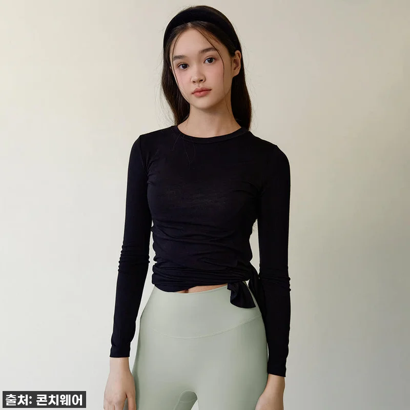오버슬릿 롱 슬리브 (블랙) 롱슬림핏 관련 이미지 1