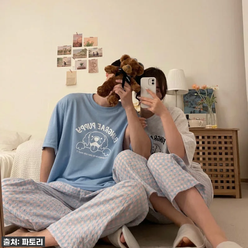 피크닉 커플 잠옷 바지 빅사이즈 시어 관련 이미지 5