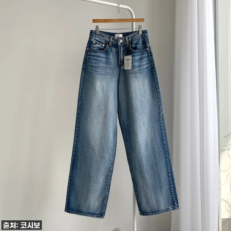 여성와이드청바지 하이웨스트 중청데님 관련 이미지 8